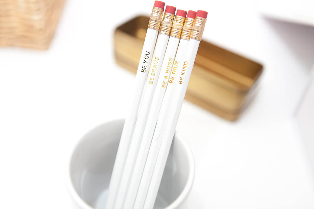 INSPIRED PENCILS | Gold Foil Print - BOX BOSS