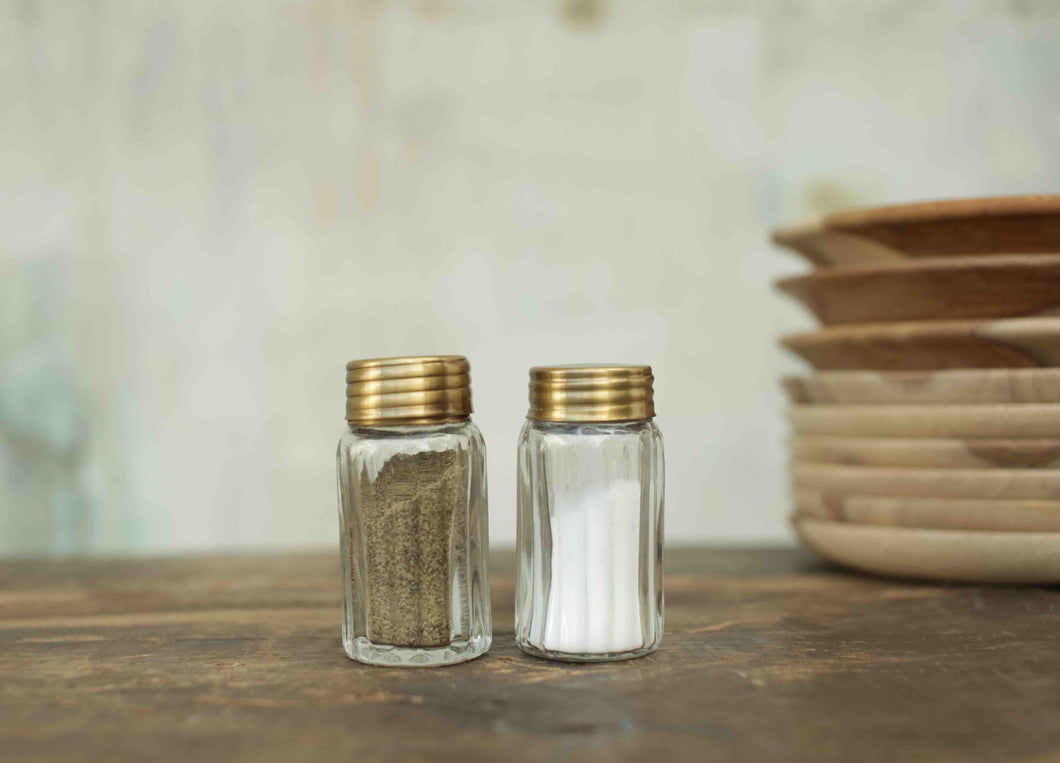 VENDI SALT & PEPPER SET - SET OF 2 | Brass - BOX BOSS