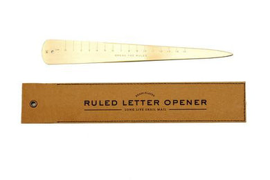 LETTER OPENER & RULER | Brass - BOX BOSS